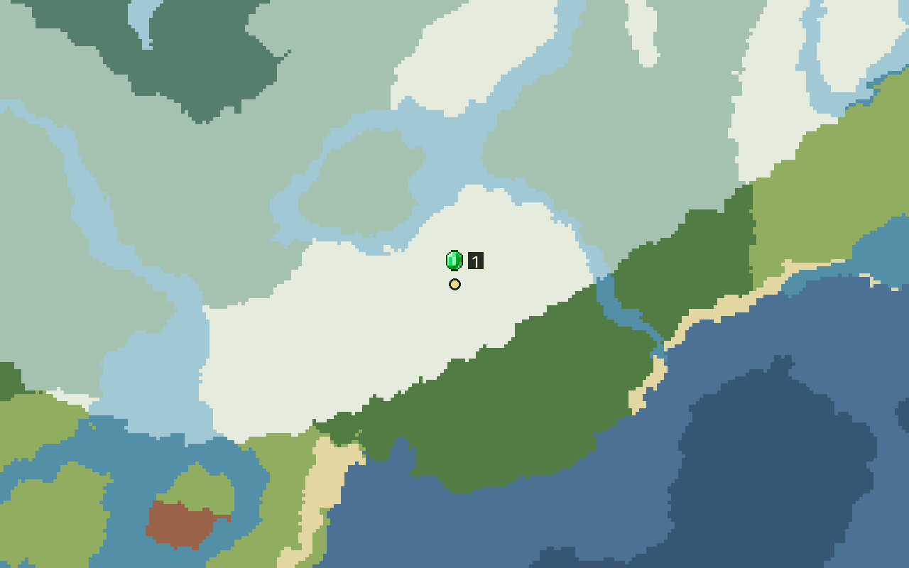 Biome map of seed 1 · X: -240, Z: -912